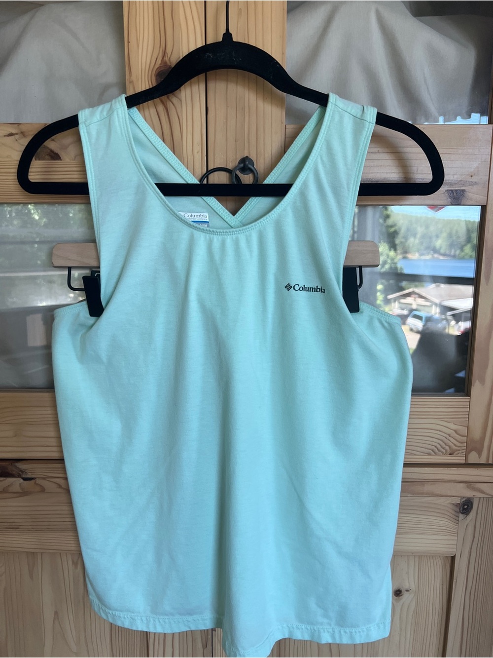 Women’s Aqua Blue Racerback Tank Top